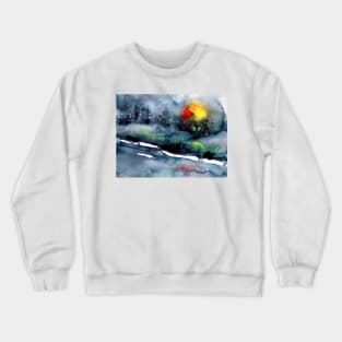 Wintertime landscape cd Crewneck Sweatshirt